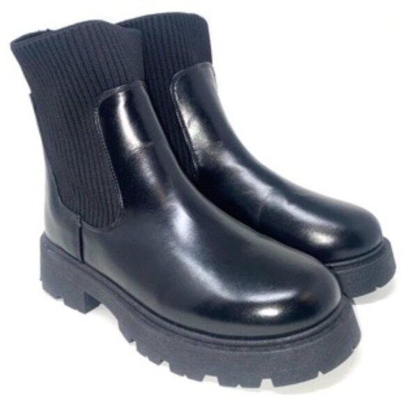 TOP MODA Women's Bronx-72 Chelsea Sock Boot Black Size 8.5 - Picture 3 of 6